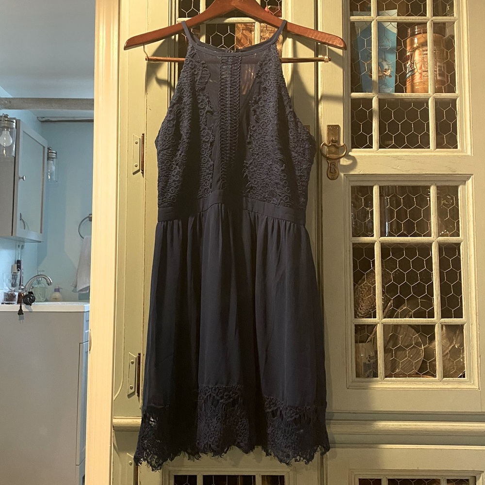 Francesca’s illusion neck dress